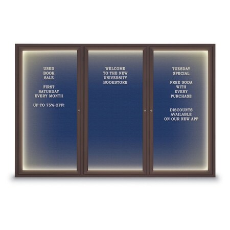 United Visual Products Indoor Enclosed Combo Board, 42"x32", Blk Frame/Blk Porc & Blue Spruce UVCB4232B-BLKPORC-BLSPRU